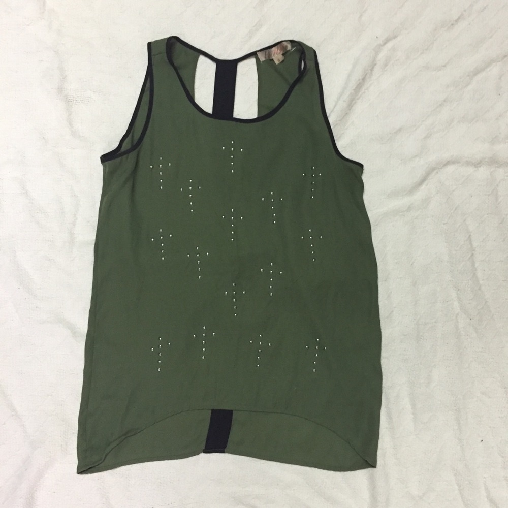 Edgy Cross Tank Top